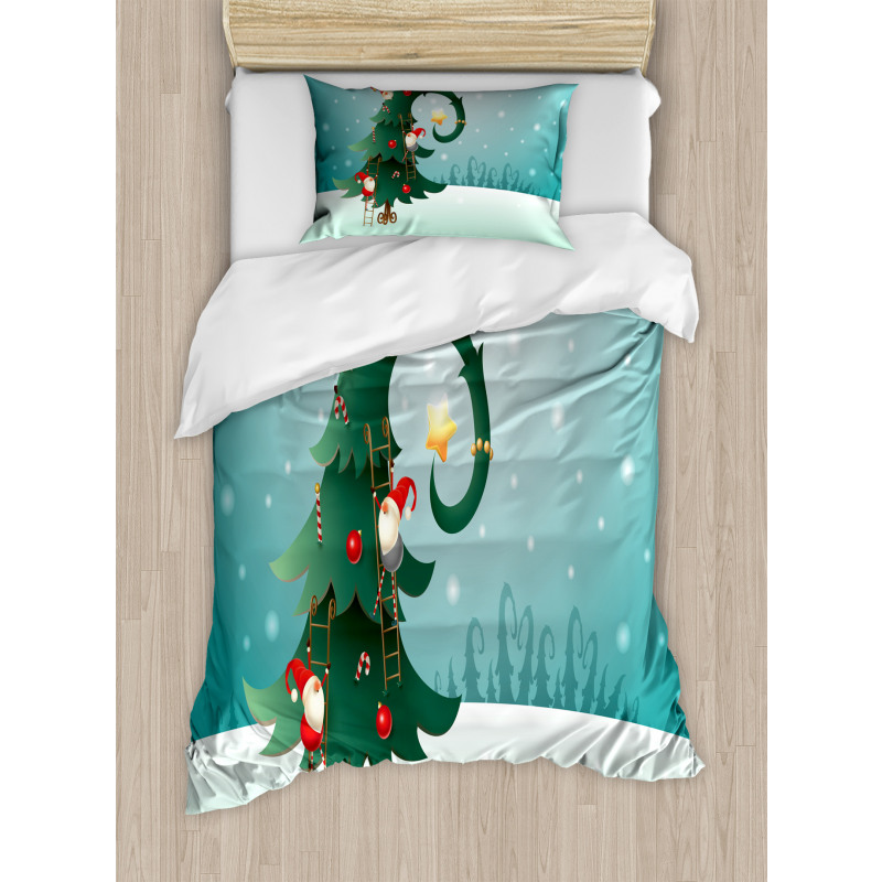 Christmas and Gnomes Duvet Cover Set