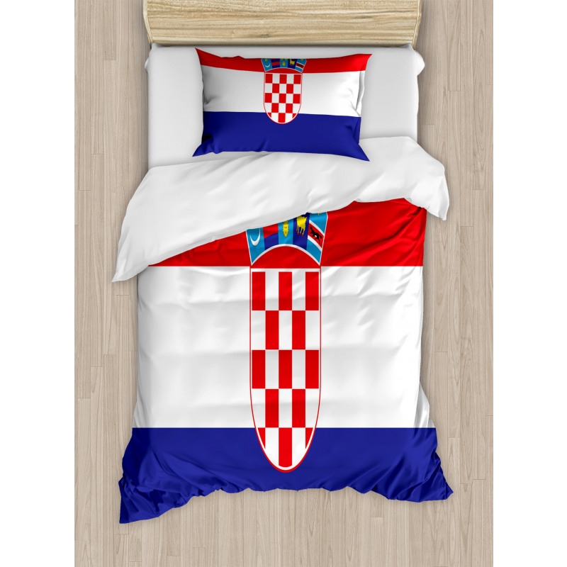 Simple Design Flag Print Duvet Cover Set