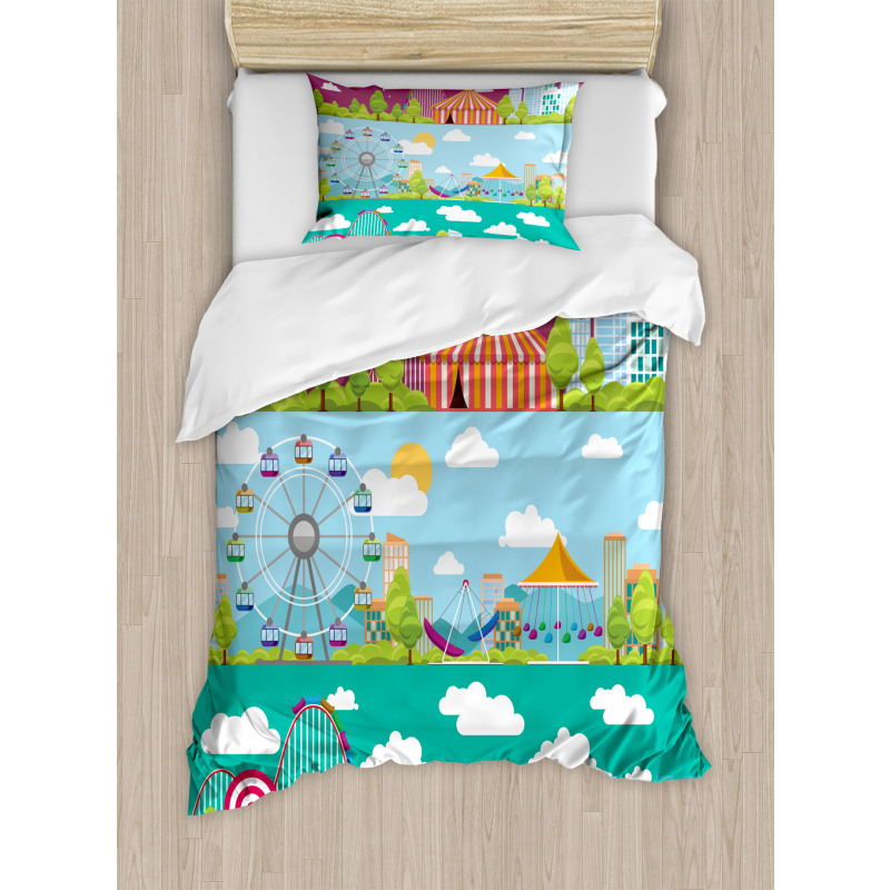 Carousels Slide Swings Duvet Cover Set