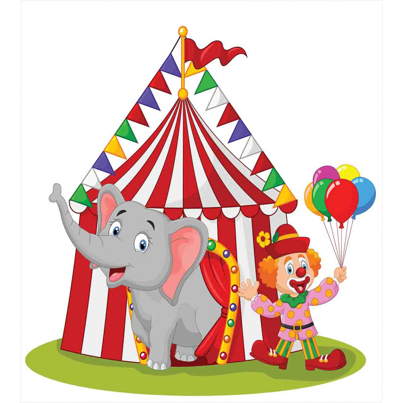 Circus Elephant Tent Duvet Cover Set