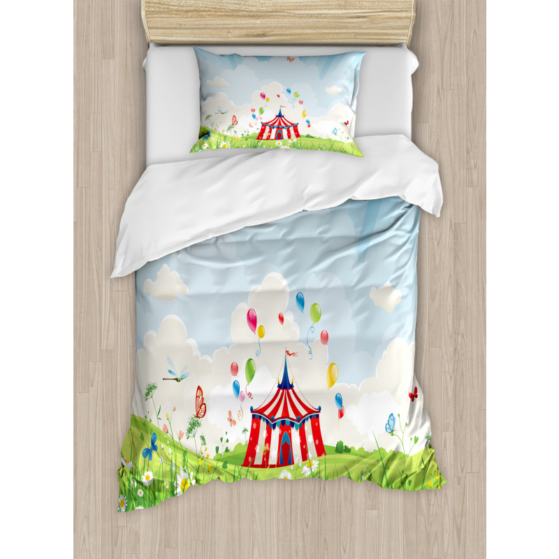 Circus Butterfly Lawn Duvet Cover Set