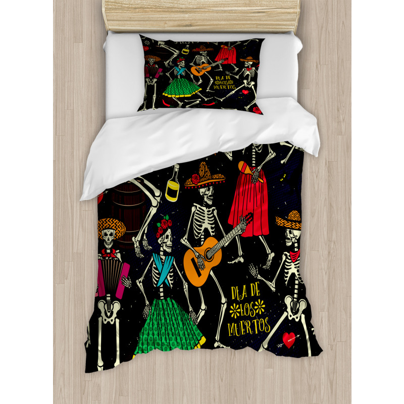 Dia de los Muertos Fiesta Duvet Cover Set