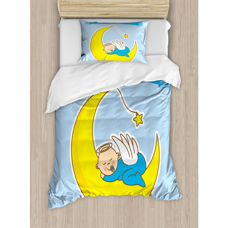 Baby Sleeps on the Moon Duvet Cover Set