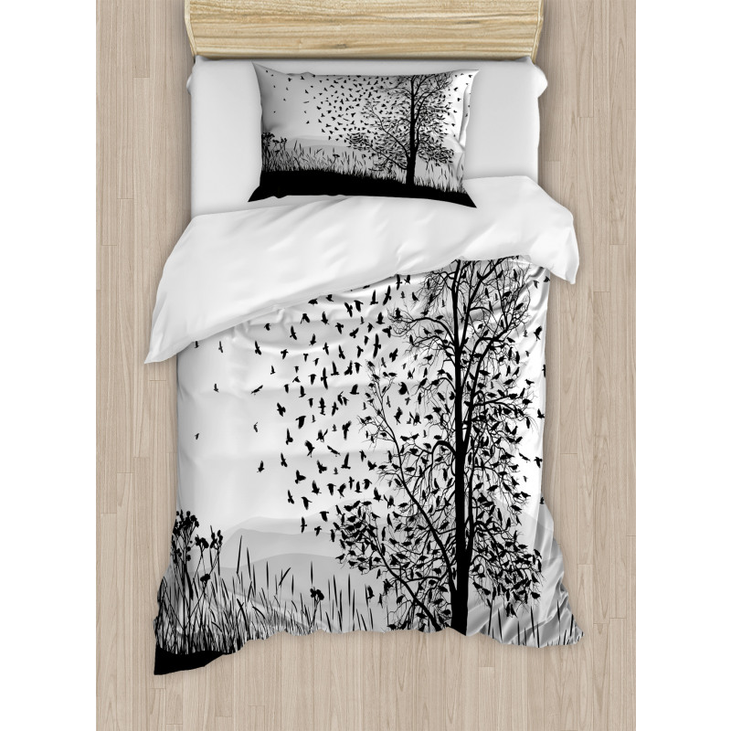 Murder of Crows on Tree Duvet Cover Set