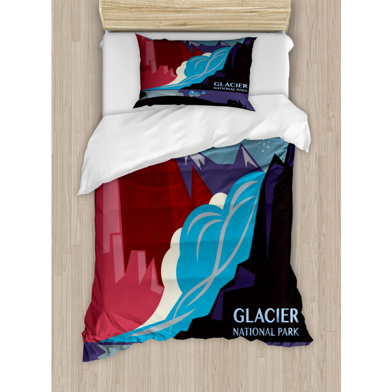 Abstract Mountains and River Duvet Cover Set