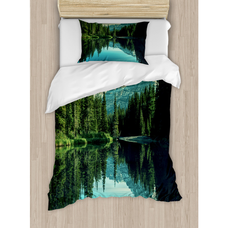 Tree Reflections on Calm Water Duvet Cover Set