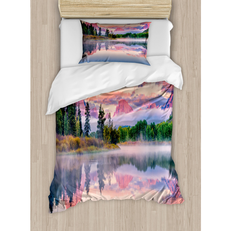 Calm Sunrise on Snake River Duvet Cover Set