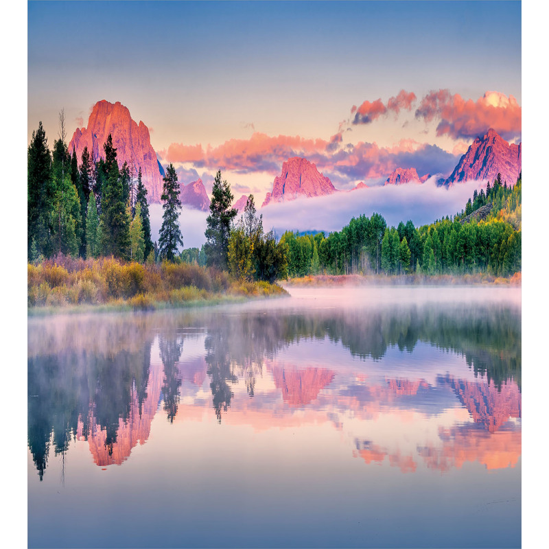 Calm Sunrise on Snake River Duvet Cover Set