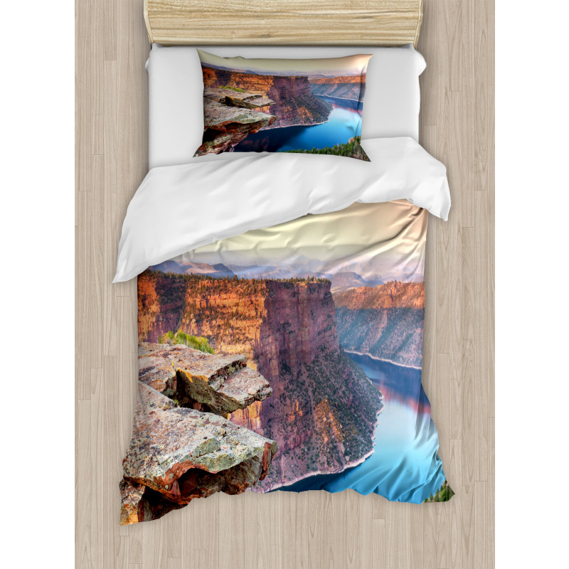 Flaming Gorge Area at Dusk Duvet Cover Set