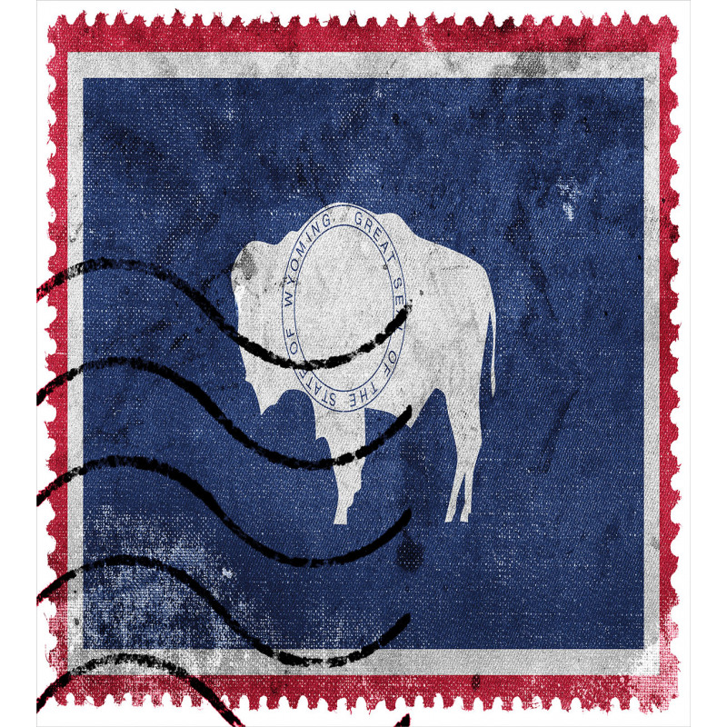 Old Postage Stamp Like Flag Duvet Cover Set