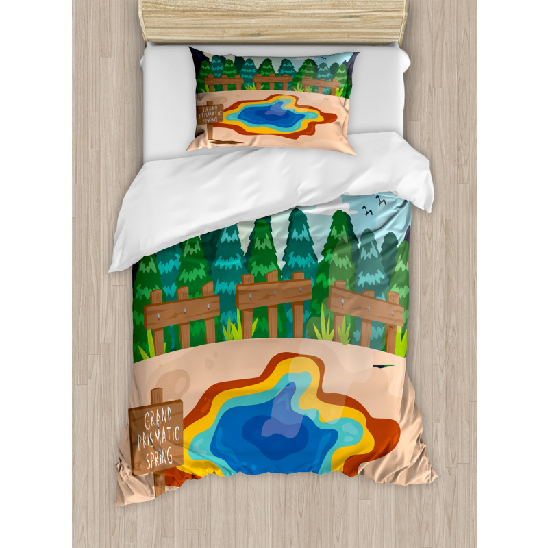 Cartoon Prismatic Spring Duvet Cover Set