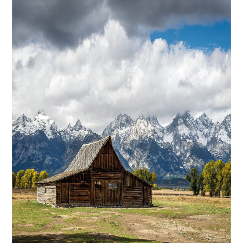 Rustic Wooden Cottage View Duvet Cover Set