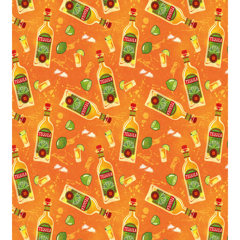 Shot Glasses Bottles Limes Duvet Cover Set