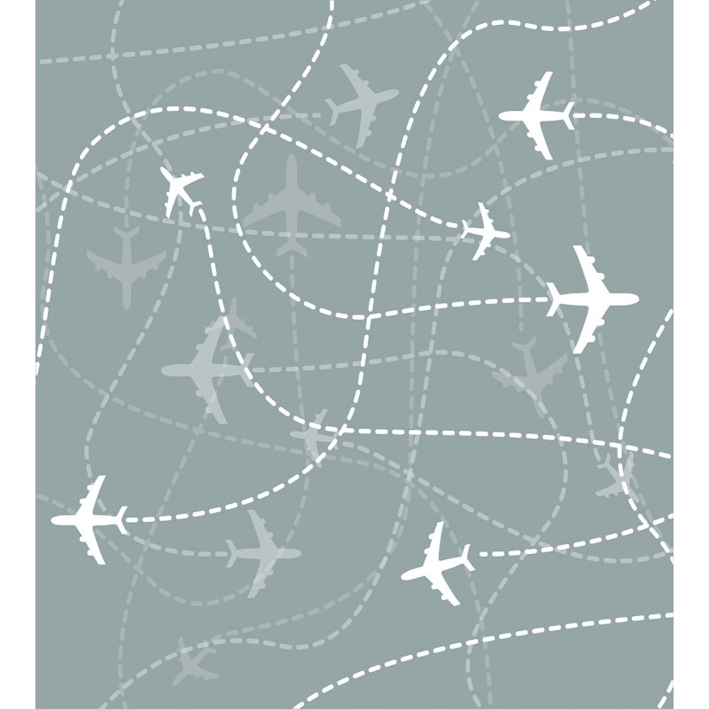 Airplane Traces Scheme Sign Duvet Cover Set