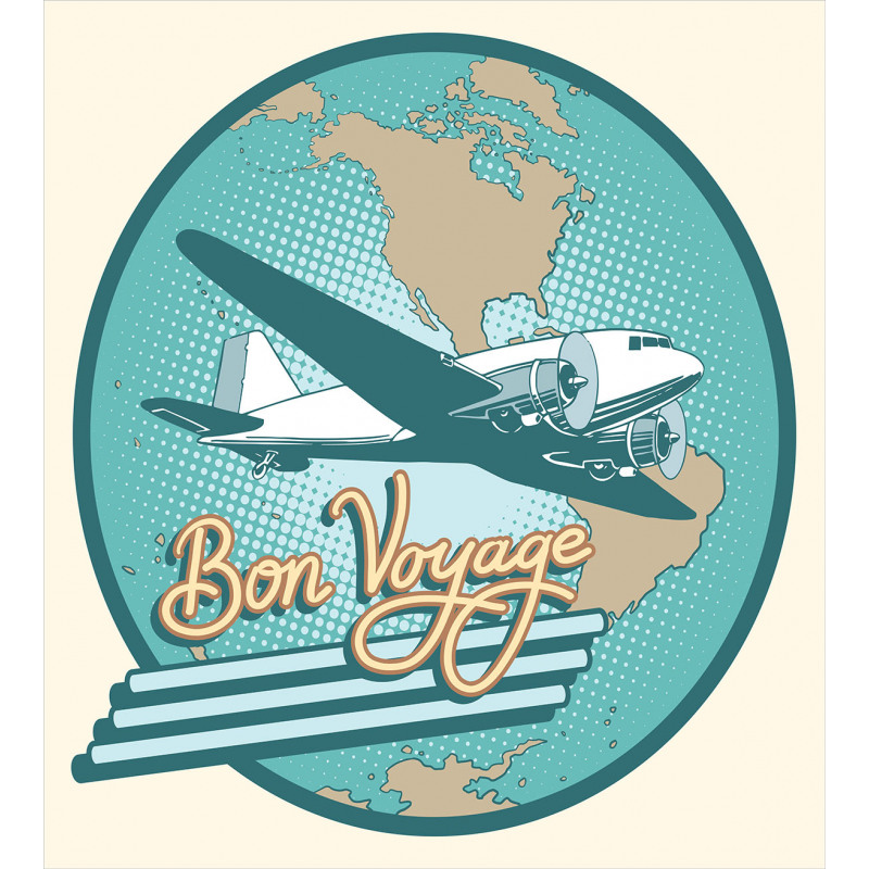 Bon Voyage and Retro Plane Duvet Cover Set