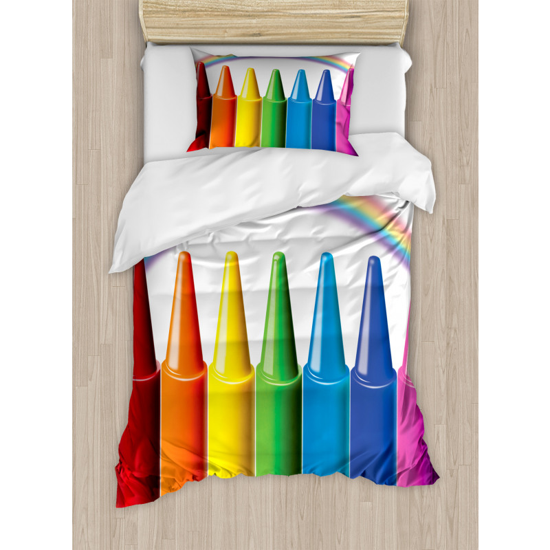 Painting Craft and Rainbow Duvet Cover Set