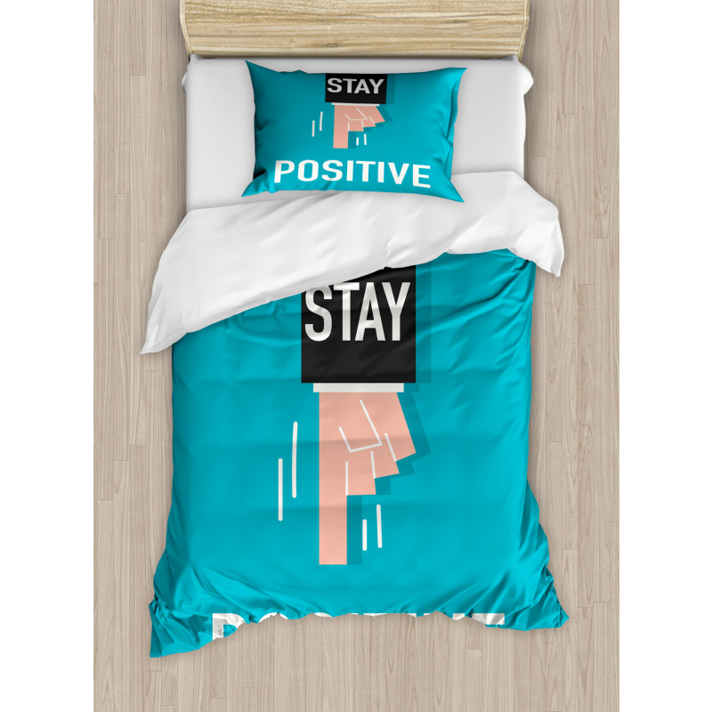 Always Stay Words Duvet Cover Set