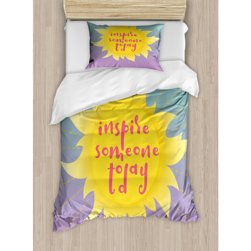 Words on Sun Duvet Cover Set