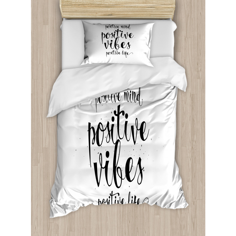 Motivational Words Duvet Cover Set