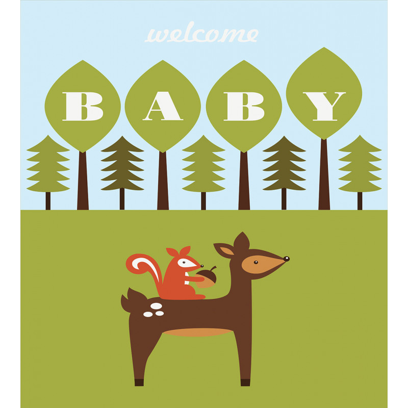 Newborn Welcome Cartoon Duvet Cover Set