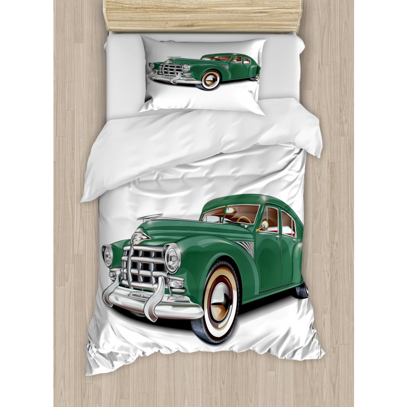Nostalgic Vintage Car Duvet Cover Set