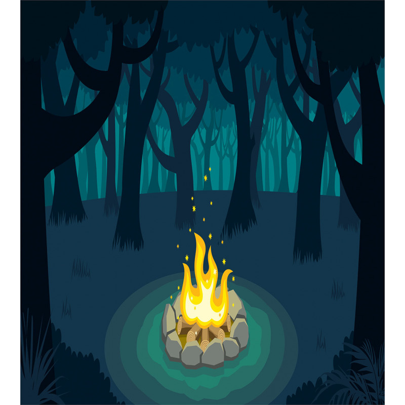 Campfire Woods Night Duvet Cover Set