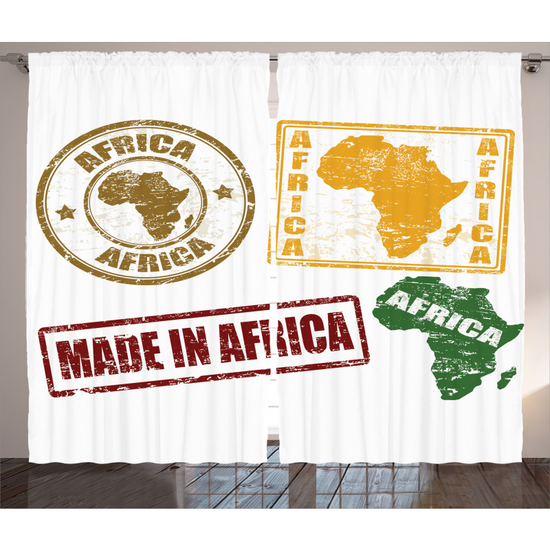Haritalar Perde Afrika Temalı