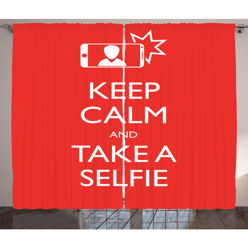 Keep Calm and Take a Selfie Curtain