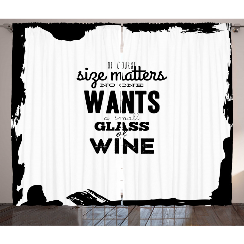 Funny Drinking Words Wine Curtain