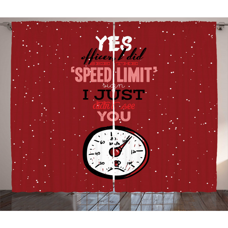 Hilarious Speed Limit Words Curtain
