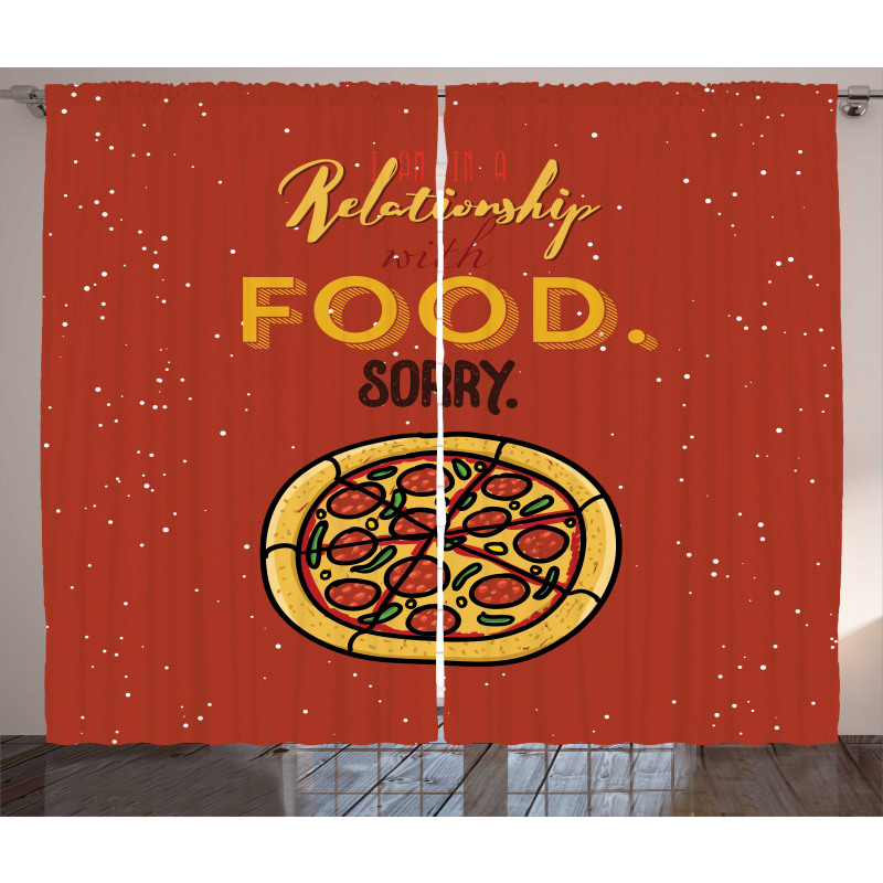 Pizza Relationship with Food Curtain