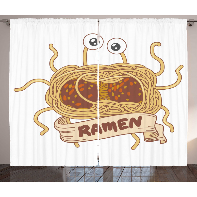 Flying Spaghetti Monster Curtain