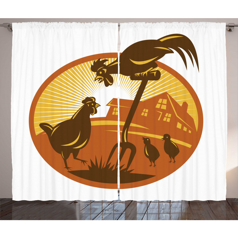 Retro Countryside Curtain