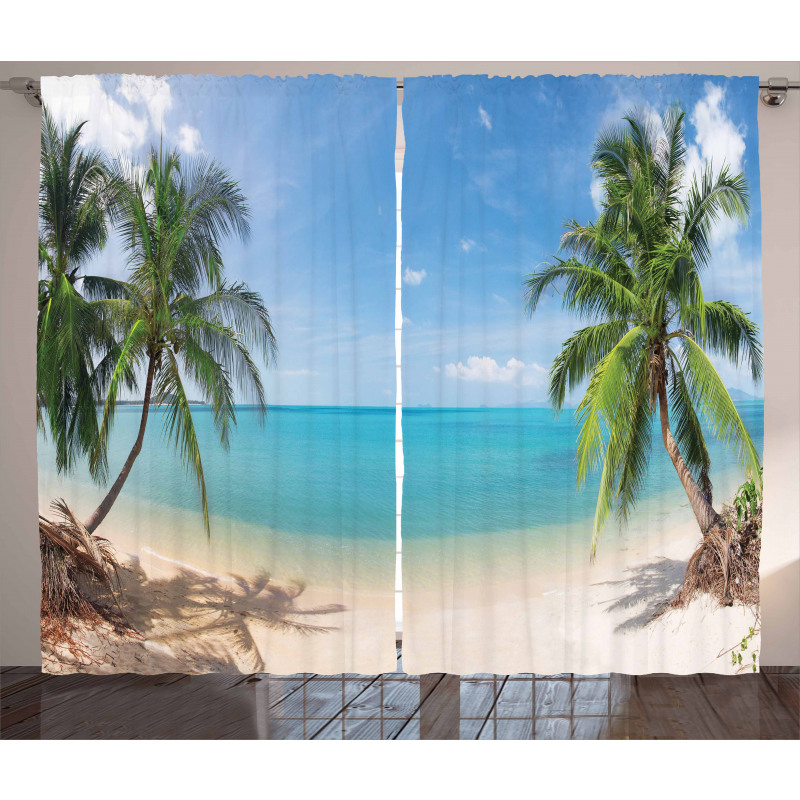 Panoramic View Beach Curtain