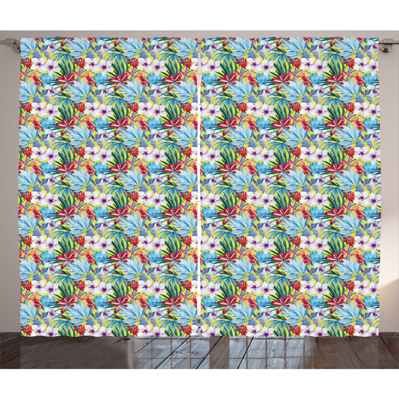 Tropic Flowers Curtain