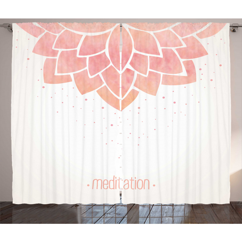 Meditation Lotus Flower Curtain