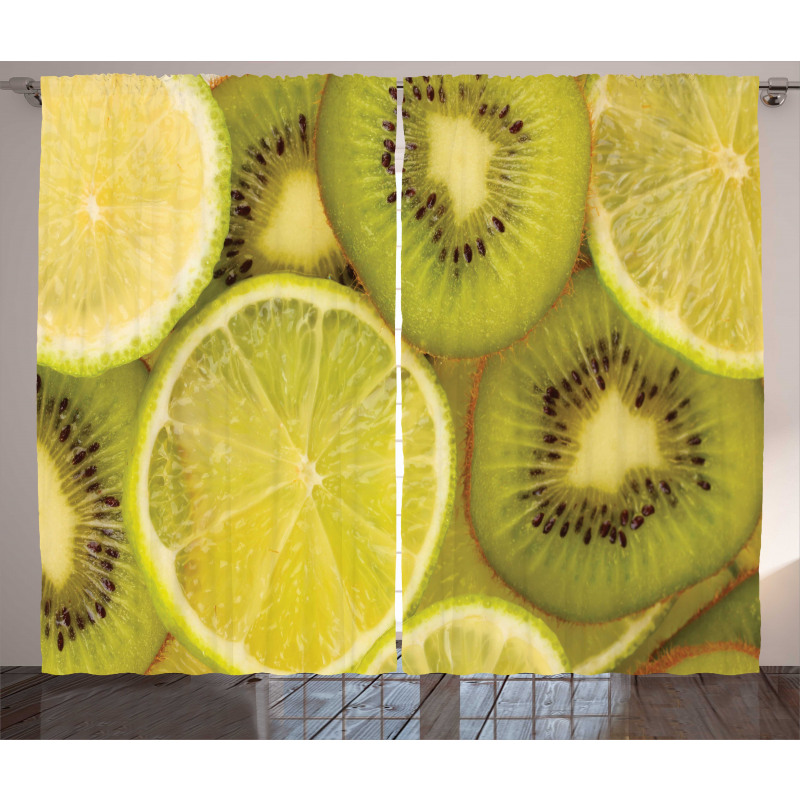 Close up Exotic Fruit and Lime Curtain