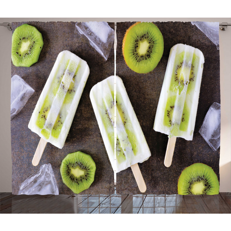 Homemade Fruit Popsicles Photo Curtain