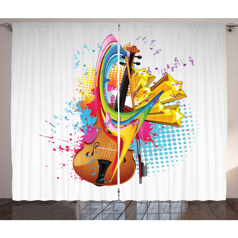 Creative String Instrument Curtain