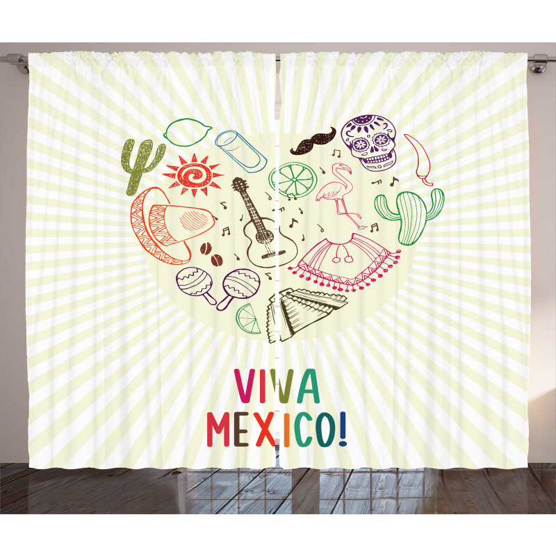 Viva Mexico Folklore Curtain