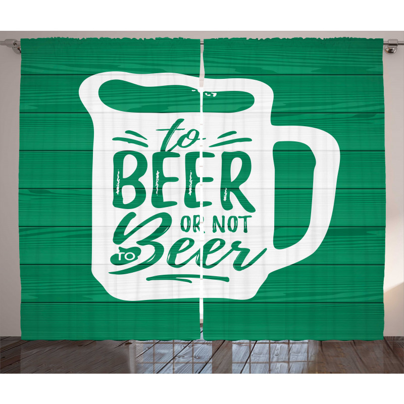 Funny Beer Drinking Words Curtain
