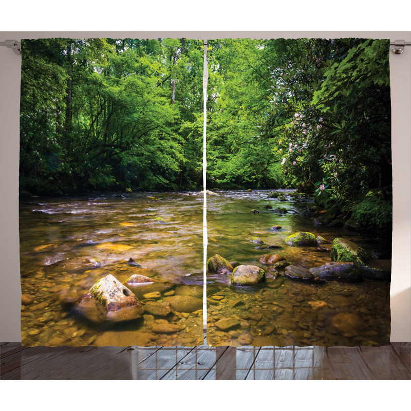 Oconaluftee River Photo Curtain