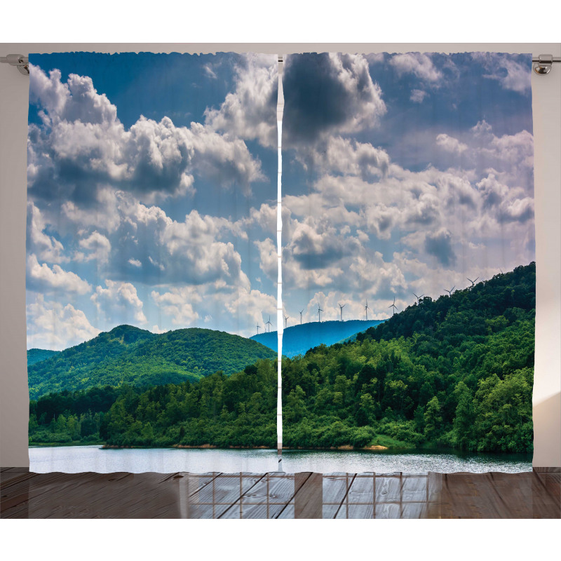 Windmills on Mountain Curtain