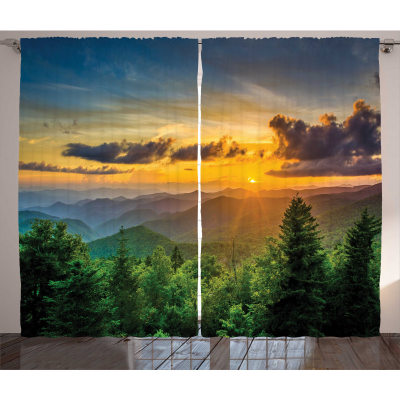 Sunset Hills Panorama Curtain