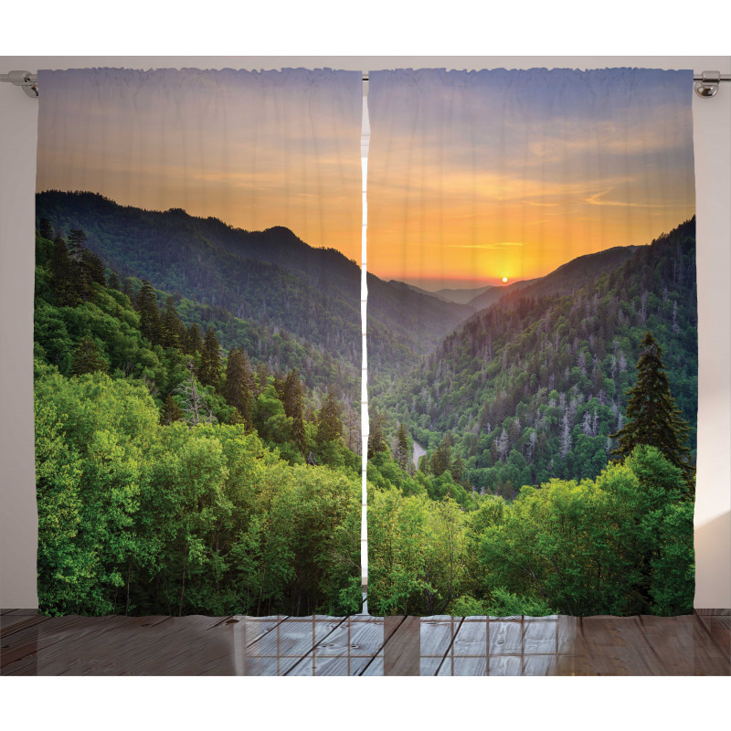 Newfound Gap Sunset Curtain