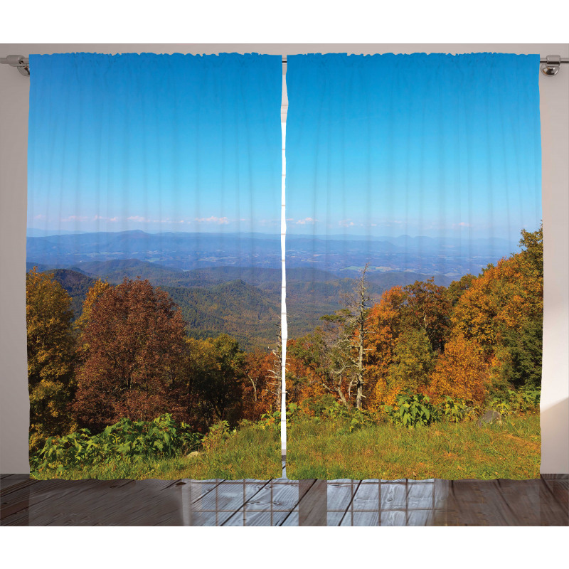 Fall Virginia Mountains Curtain