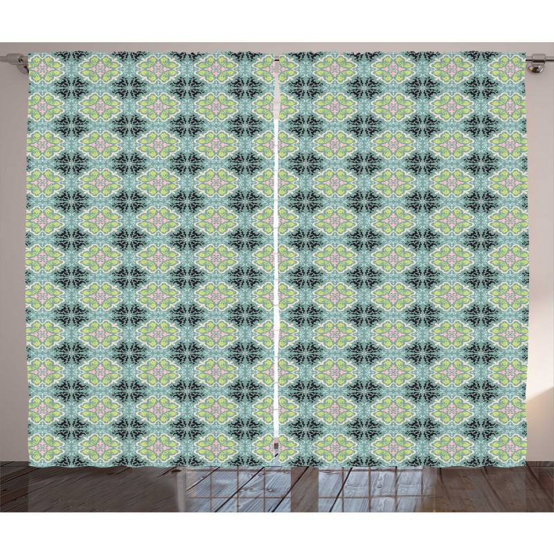 Mediterrenean Tile Inspired Curtain