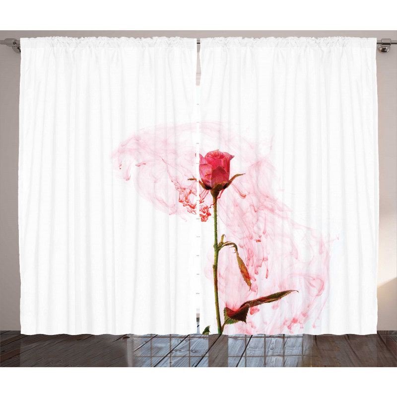 Romantic Love Rose Design Curtain