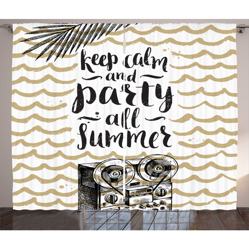 Party All Summer Sketch Curtain