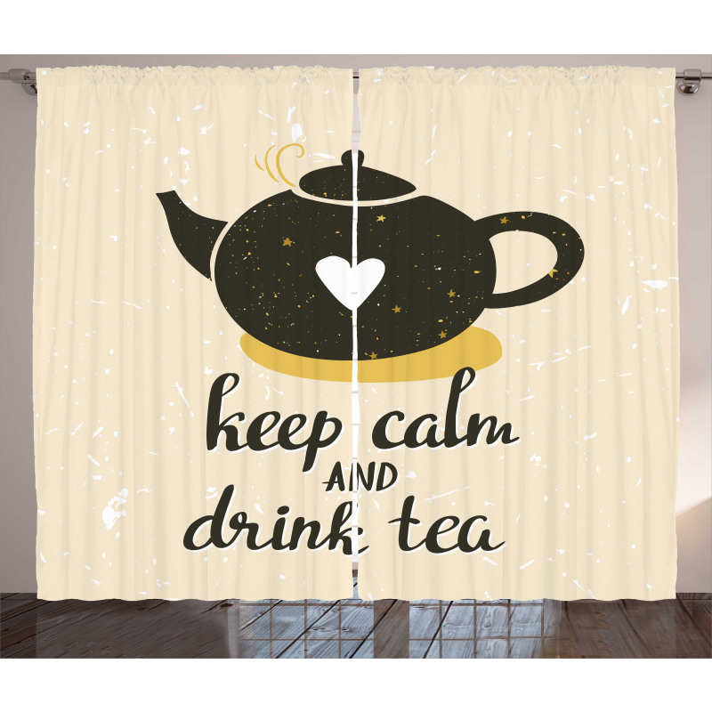 Drink Tea Teapot Curtain